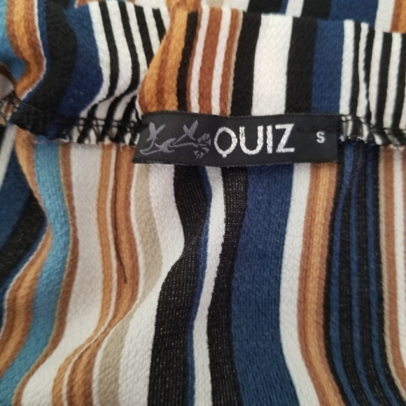 off Shoulder Bardot Shirt Tie up 3/4 Sleeves Summer Beach Dress Size S - Picture 7 of 7